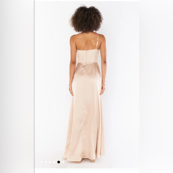 NWOT SHOW ME YOUR MUMU - Shannon One Shoulder Dress size XXL COLOR CHAMPAGNE - Picture 5 of 5